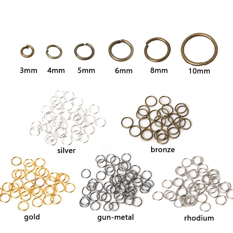 500pcs / Lot Cincin Terbuka Bahan Alloy Ukuran 0.5x3mm Untuk Perhiasan Diy