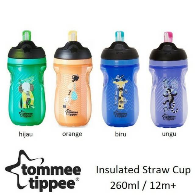 ♥BabyYank♥ Tommee Tippee Straw Cup 12m+ Insulated - Tommee Tippee Insulated Straw Cup (260ml)