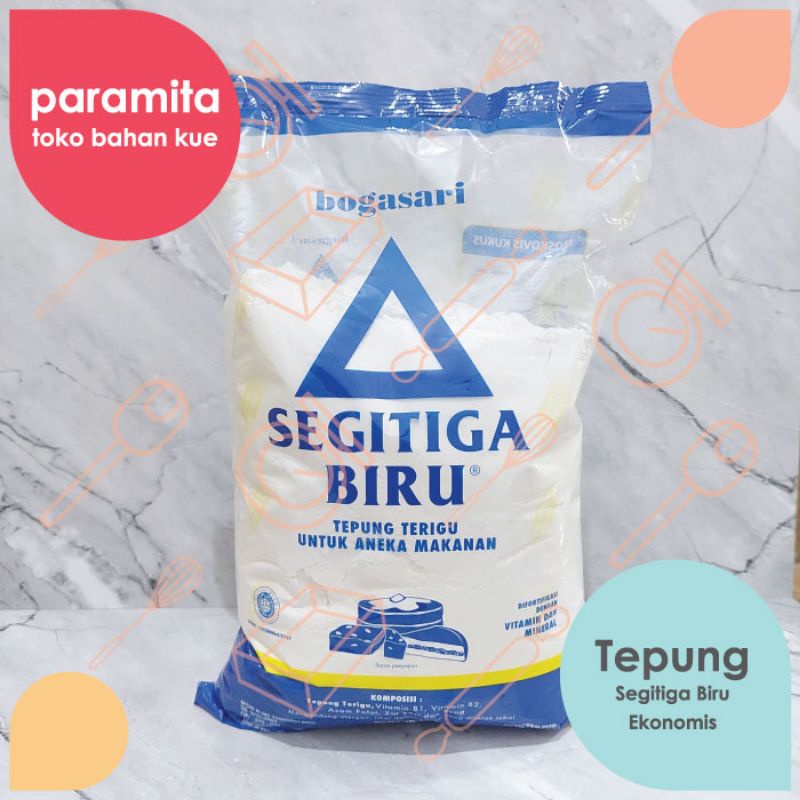 Tepung Terigu Segitiga Biru Ekonomis 1kg