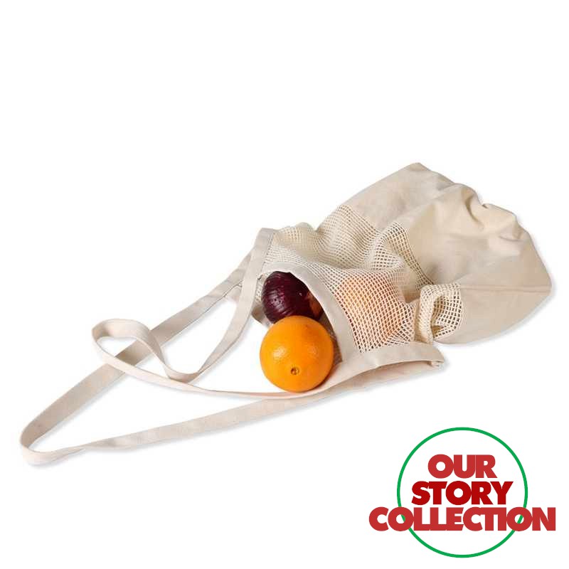 Tas Kain Jaring Bahan Kapas / Cotton Shopping Bag / Mesh Tote Bag / Kantong Belanja Katun Reusable