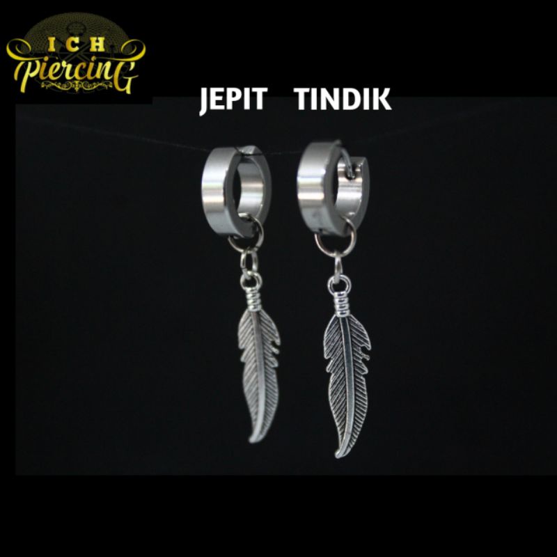 ANTING TINDIK DAN JEPIT MODEL BULU ALA PRIA KOREA / ANTING BTS