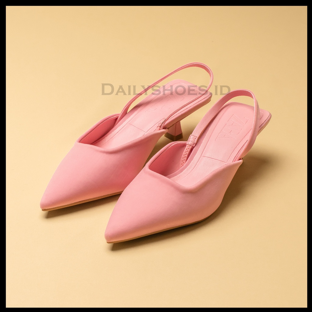 Sepatu Z 488 / Sendal / Sandal Wanita Import Heels / Flat 5cm Kualitas Premium Murah Korean Style Cocok untuk Pesta Kondangan Kerja Z 488 Awet dan Tebal by Dailyshoes_id