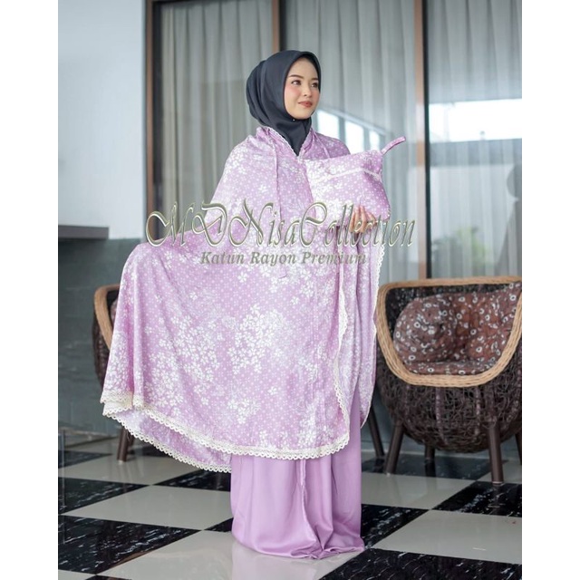 Mukena Dewasa Terlaris Katun Rayon Premium 2 in 1 Motif Arruna