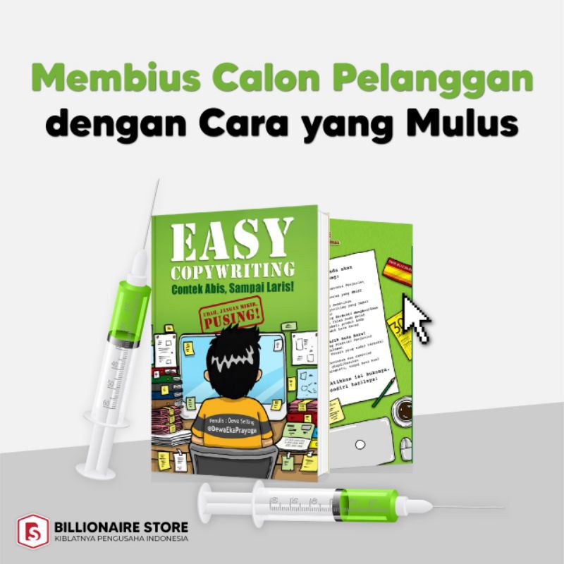 FREE ONGKIR  BUKU EASY COPYWRITING DEWA EKA PRAYOGA BILLIONAIRE STORE