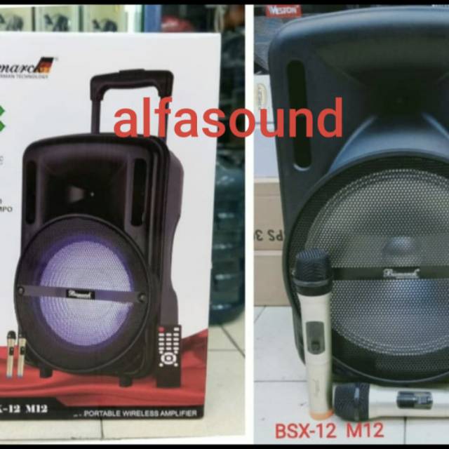 Speaker Portable Bismarck BSX 12 Inch Meeting Wireless Free Mic BSX12