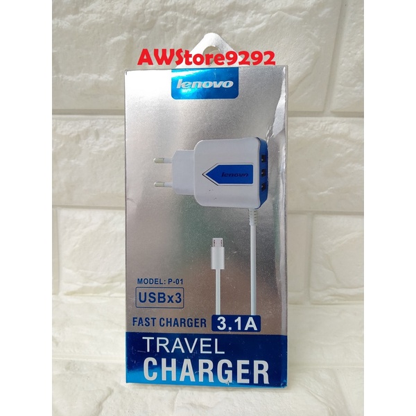 Travel Charger Kabel data USB Lenovo P-01 P01