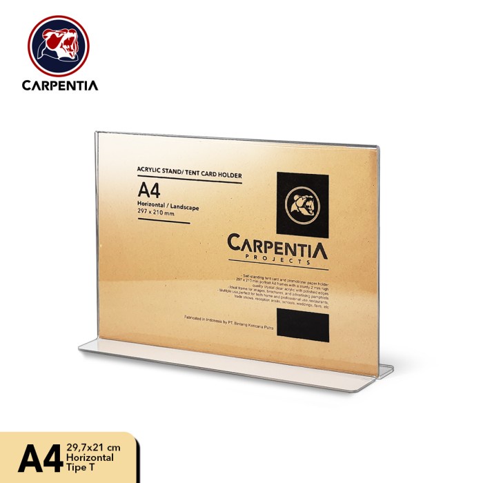 

READY Acrylic Standing Tipe T/ A4 Horizontal 29,7x21 cm/ Tent Card Akrilik BERKUALITAS