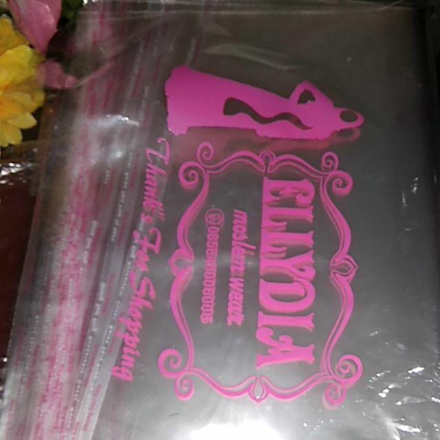 [100 Pcs] Plastik Opp Baju Ukuran 30x35, + Sablon 1 Warna