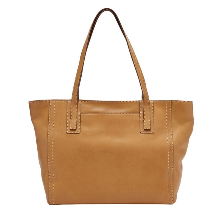 Tas Wanita Fossil Emma Tote Shopper Tan/Camel Leather Original