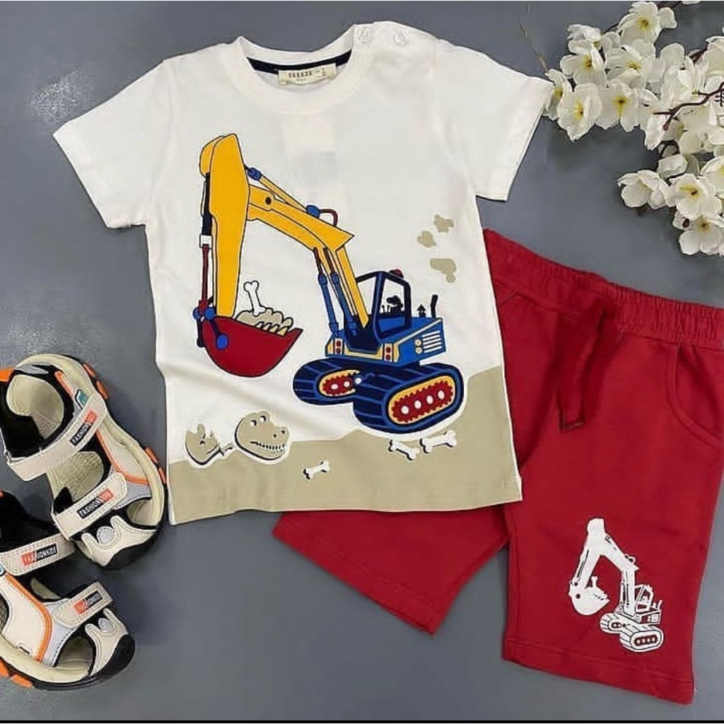 SETELAN ANAK BAJU KAOS BAHAN KATUN CELANA PENDEK UMUR 1-5 TAHUN MOTIF BEKO BAJU ATASAN ANAK LAKI LAKI PEREMPUAN TRERBARU OUTFIT ANAK MASA KINI FASHION ANAK TERMURAH