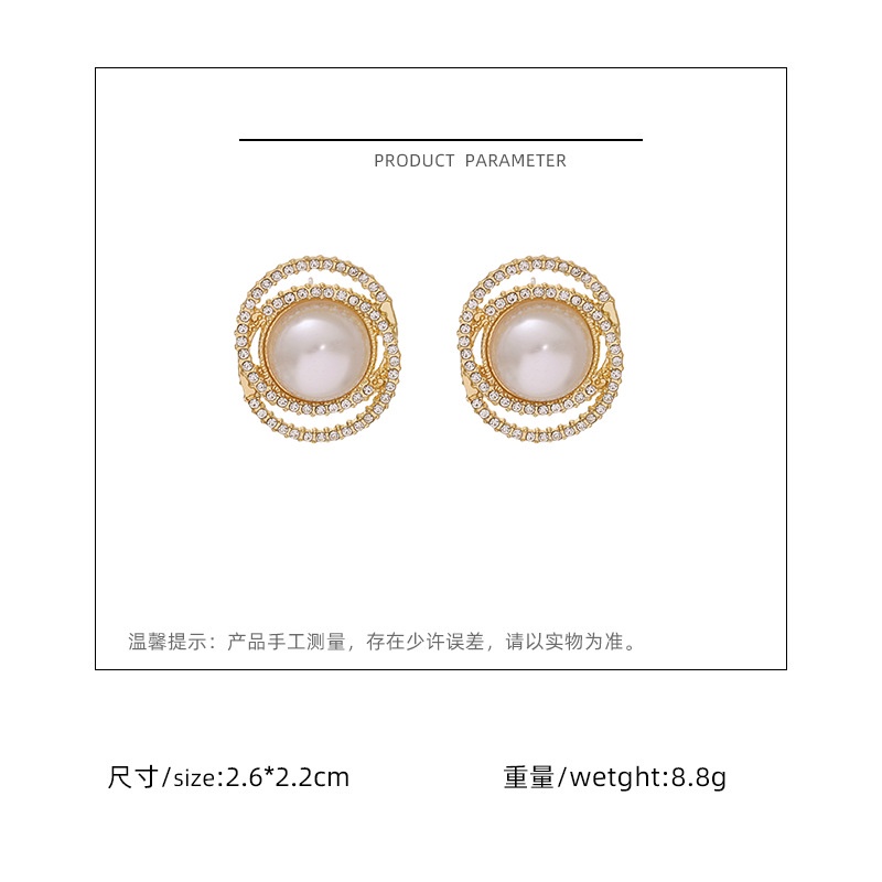 Korea anting-anting SHANZUAN Mutiara internet influencer stud anting-anting retro niche normcore tas