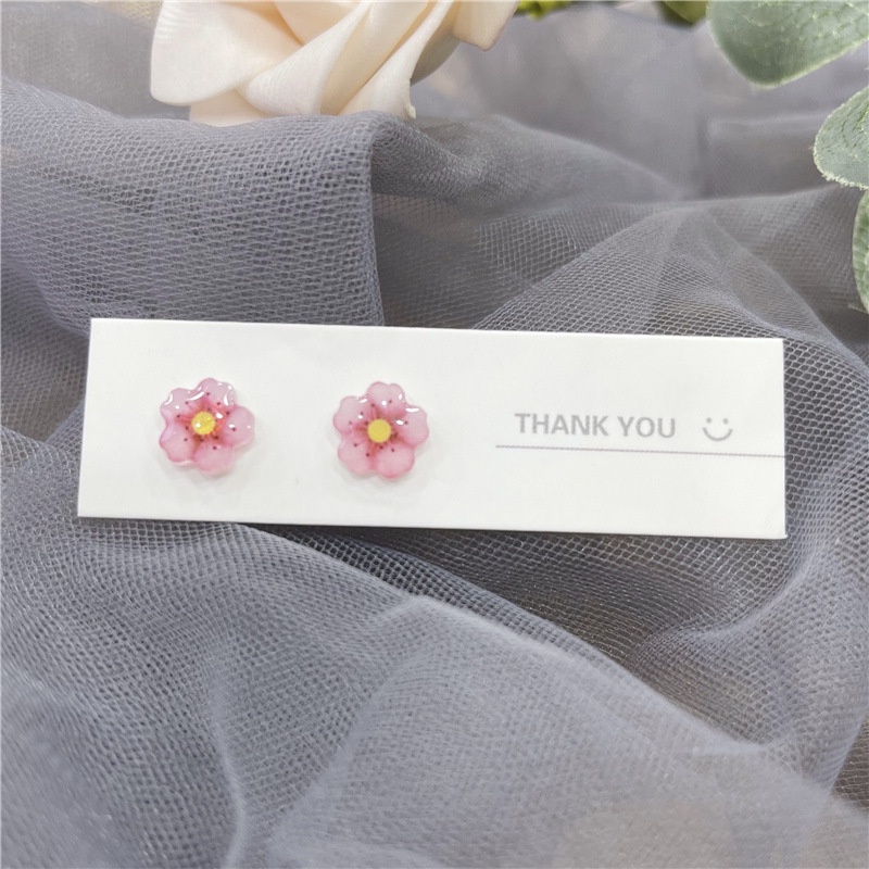 S925 Silver Needle Ceramic Earring Combination Exquisite Small Cute Simple Girl Student Earrings Wholesale 2021-05