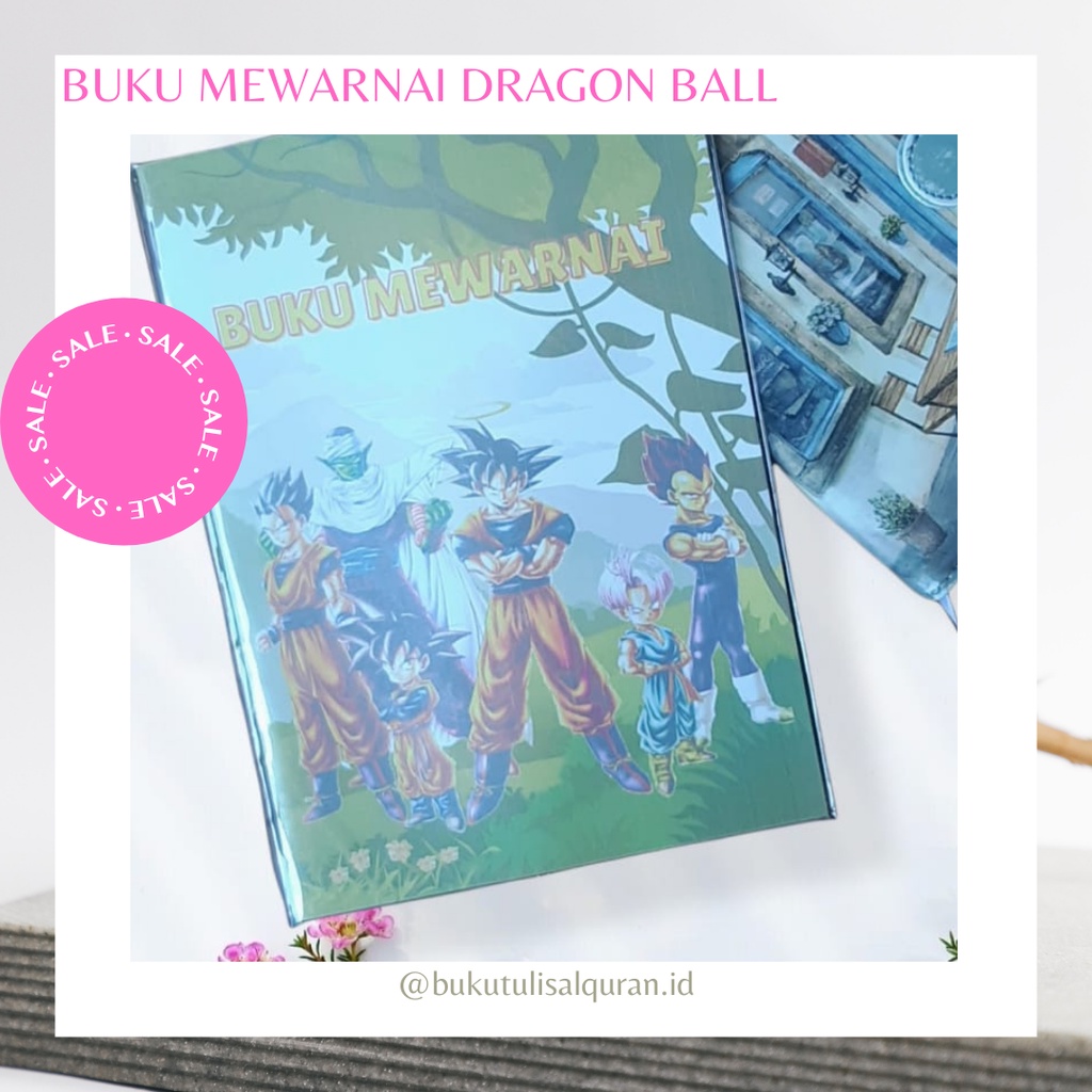 Buku Mewarnai Untuk Anak-Anak / PAUD / TK / BALITA Ukuran A5 Caracter Dragon Ball