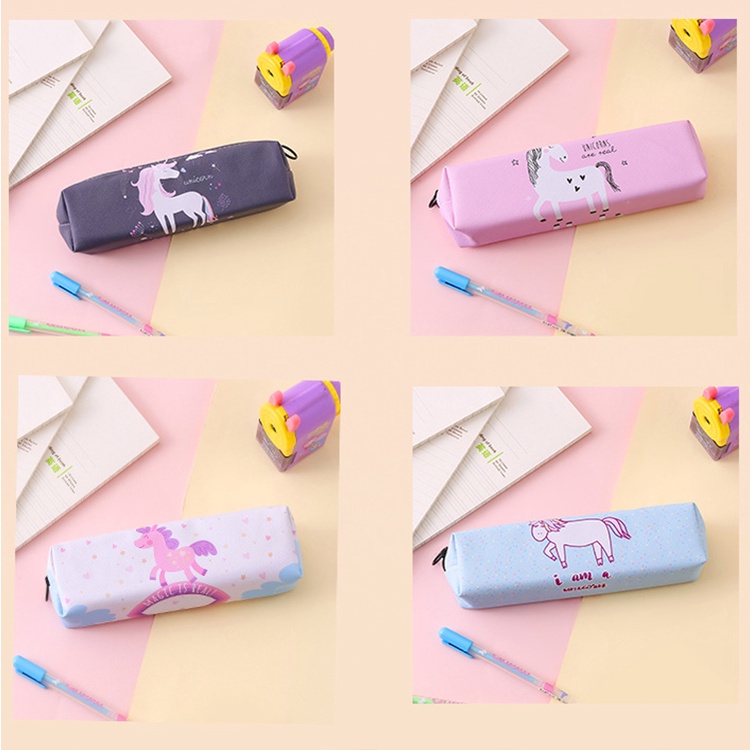 KOTAK PENSIL MOTIF UNICORN LUCU UNIK / KOTAK PULPEN / TEMPAT ALAT TULIS IMPORT TERMURAH PGS-5