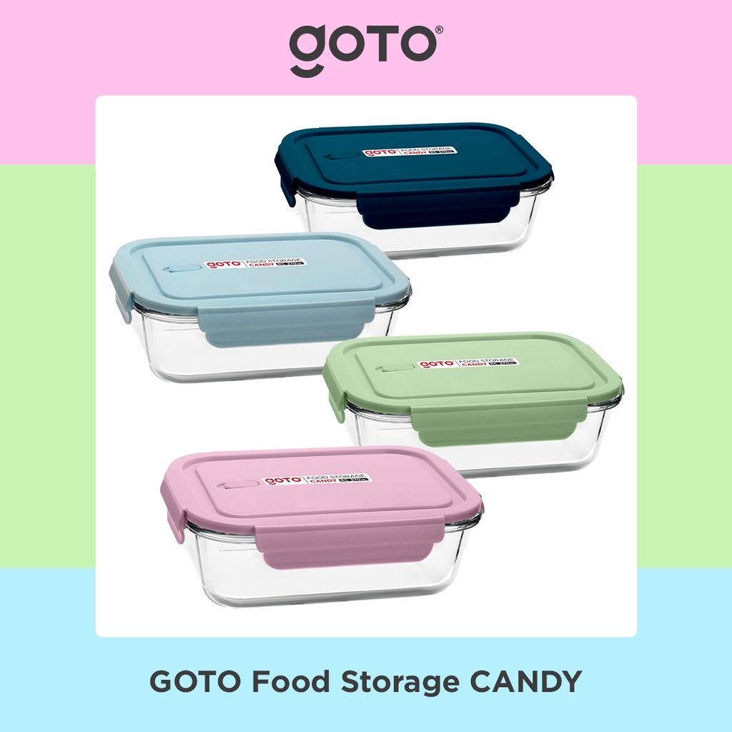 Goto Food Storage Candy Kotak Bekal Kaca Tempat Peyimpanan Makanan