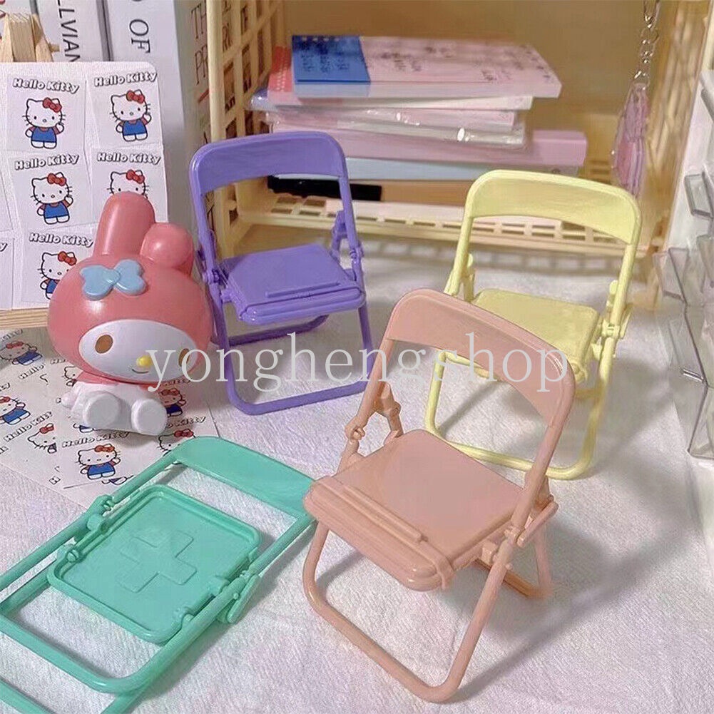 Ins Stand Holder / Dudukan Ponsel / Tablet Universal Desain Kursi Mini Portabel Untuk Dekorasi Meja / Hadiah Anak