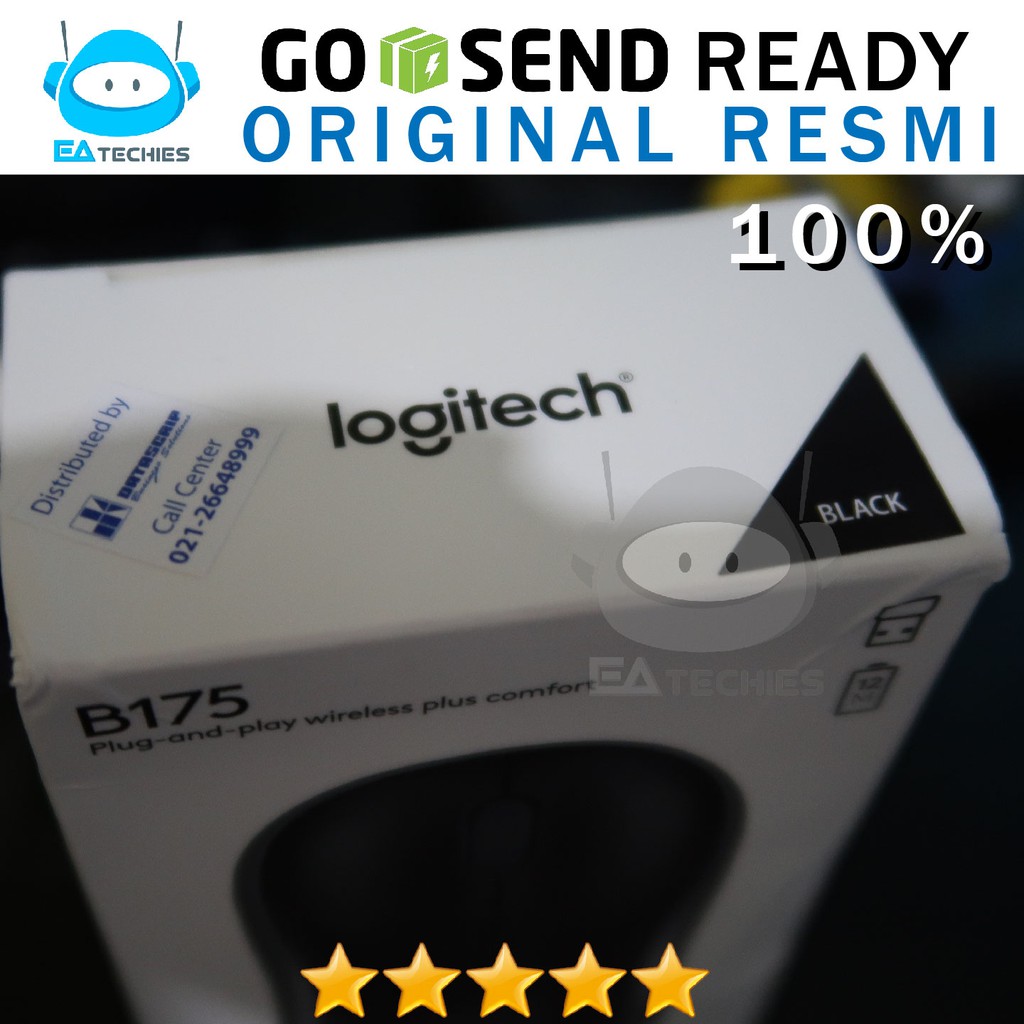 Logitech B175 Garansi Resmi Original Mouse Wireless Tanpa Kabel Murah B 175