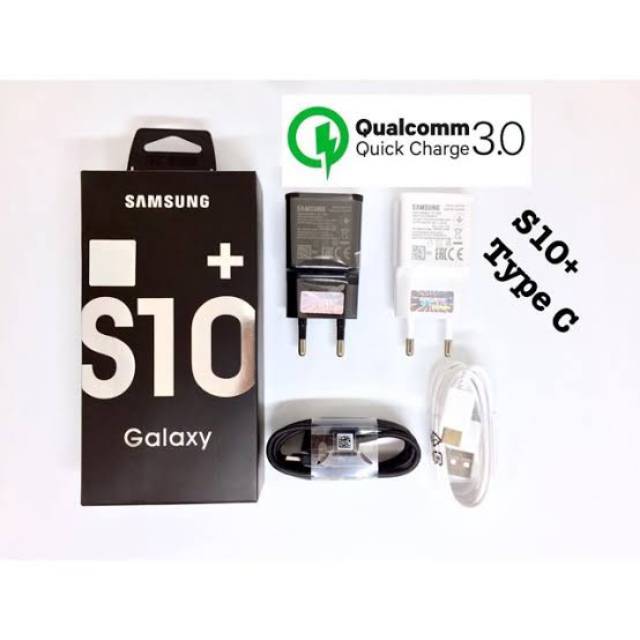 Charger Samsung S10 Plus Type C Original Qualcomm 3.0 Fast Charging