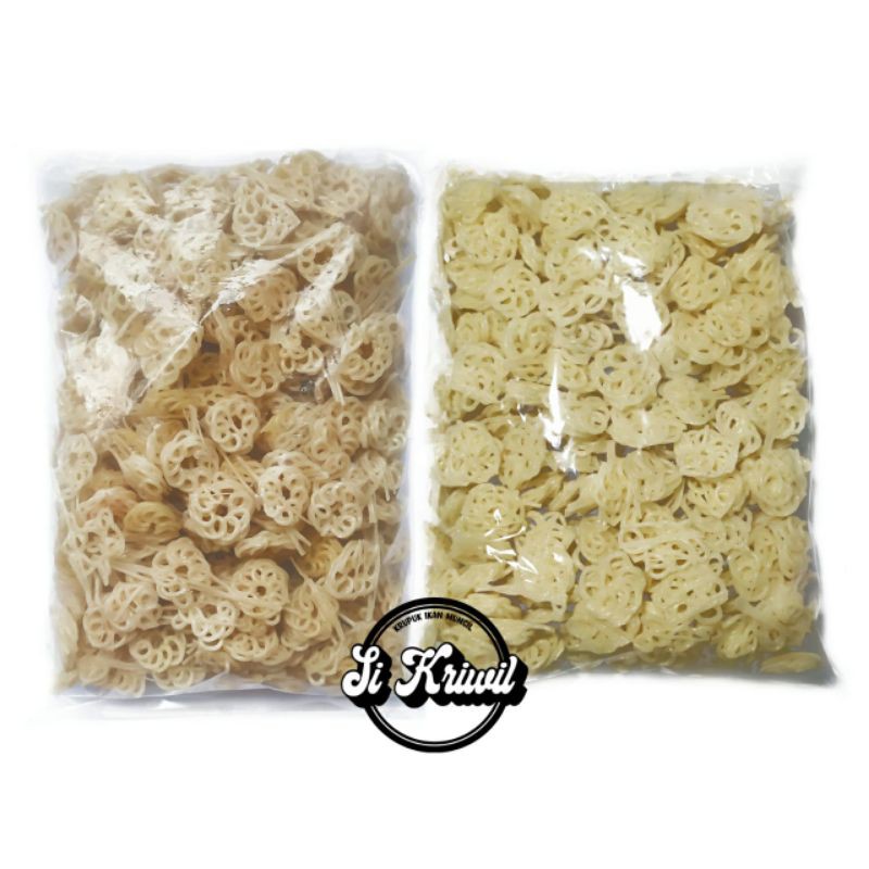 

Mix Pack! Krupuk Mungil Kriwil Bawang & Ikan @500gr