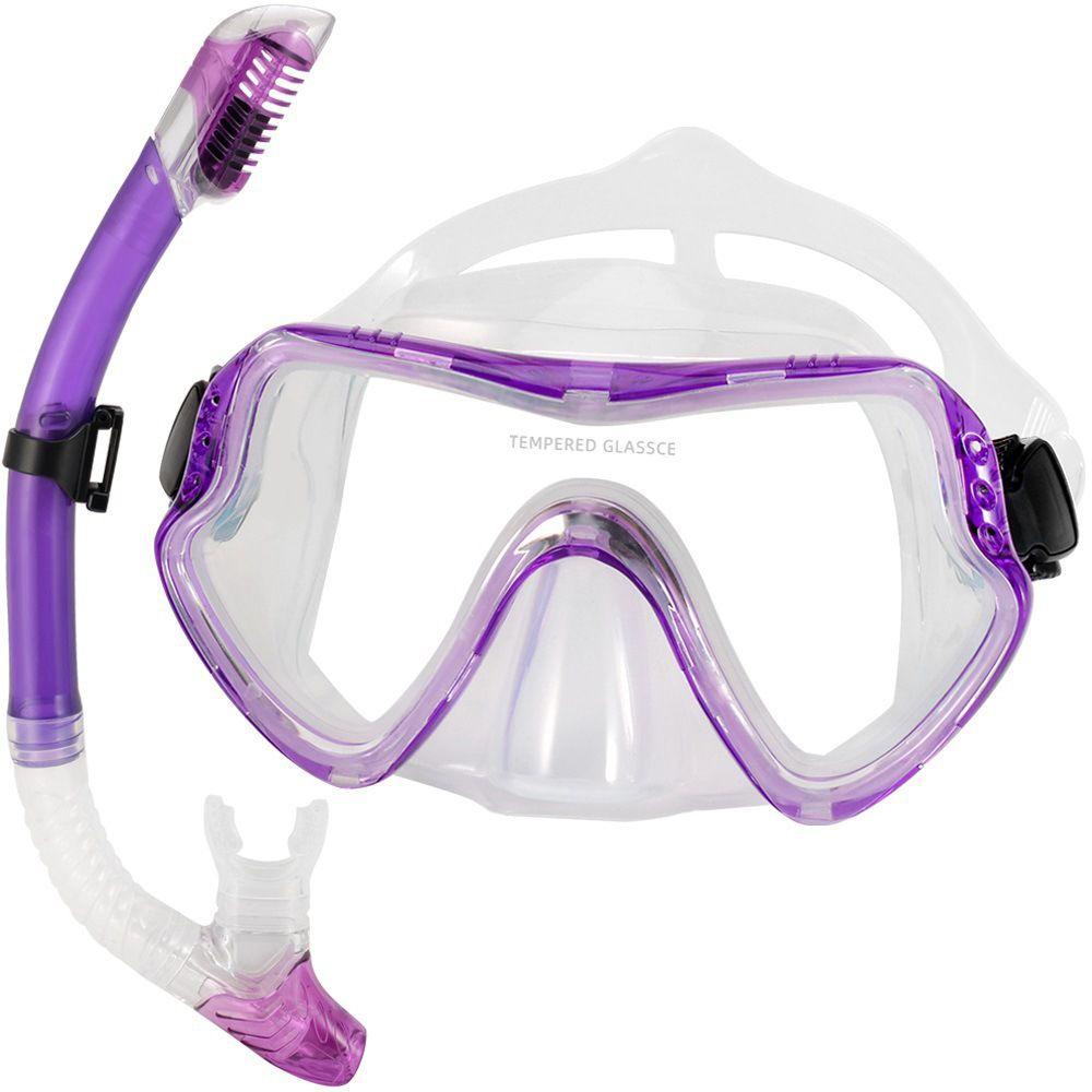 Lanfy Masker Selam Renang Profesional Aksesori Bawah Air Olahraga Air Underwater Snorkel Set Diving Mask Snorkel Set