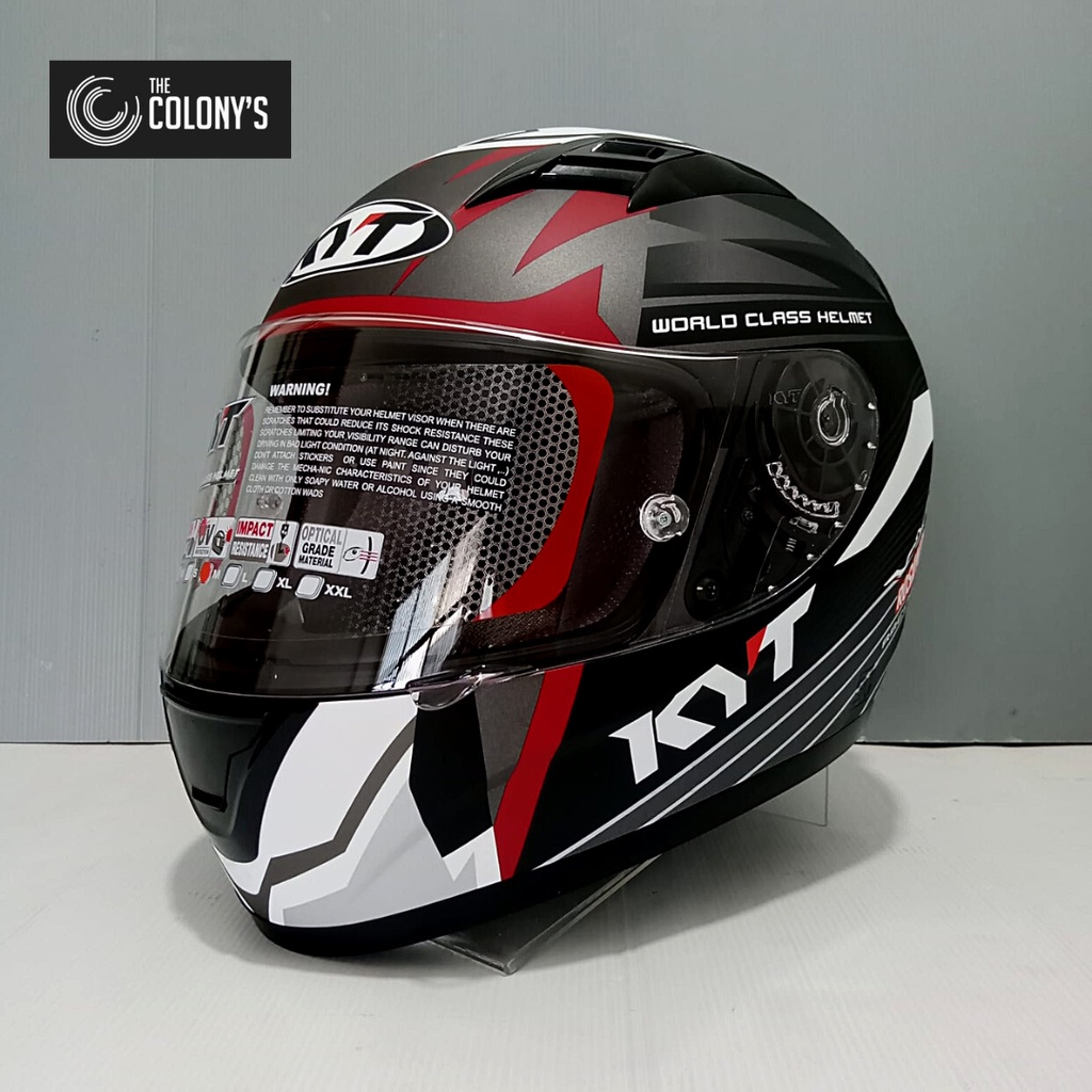 Jual Helm Kyt R10 R 10 Full Face Fullface Motif Seri 3 Gunmett White