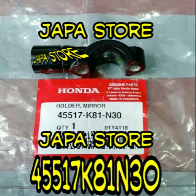 45517K81N30 Dudukan spion vario 150 2018 dudukan spion vario 125 2018 dudukan spion honda vaio 150 2