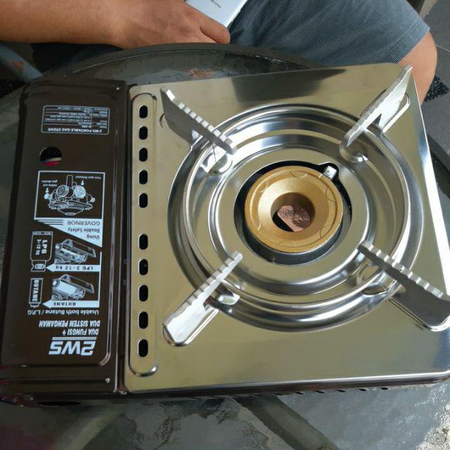 Winn Gas W-2ws Doubel Safety Lock Kompor Gas Portable Stainless Steel