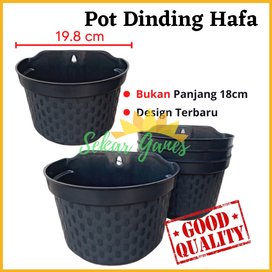 GROSIR Pot Dinding Cantol Hafa 20 Cm Hitam Pot Dinding Tempel Dekorasi Putih Panjang Aesthetic Besar Kecil Pager Balkon Pagar Unik  Pot Tembok - Tanaman Bunga Hias Dinding Tempel Bibit  TERMURAH