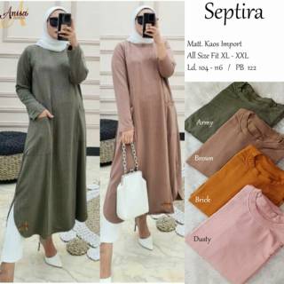 Septira Long Tunik Kaos  Impor by Anisa Shopee Indonesia