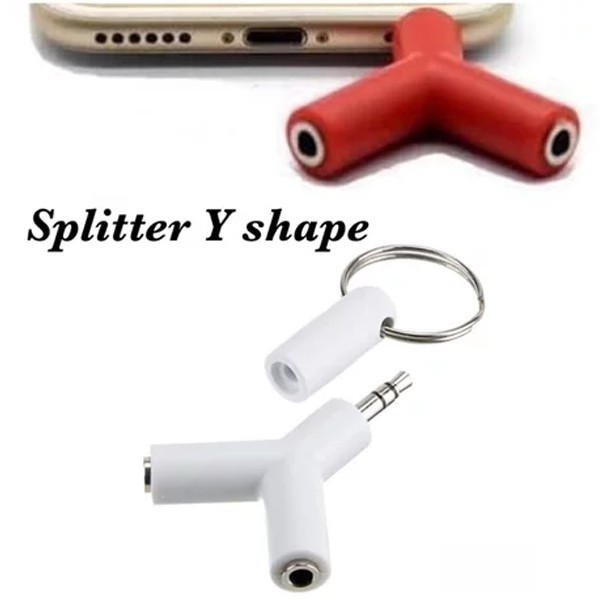 Splitter Y Converter Audio Jack 3.5 mm Dual Output Audio/Bisa Untuk 2 Handsfree Sekaligus