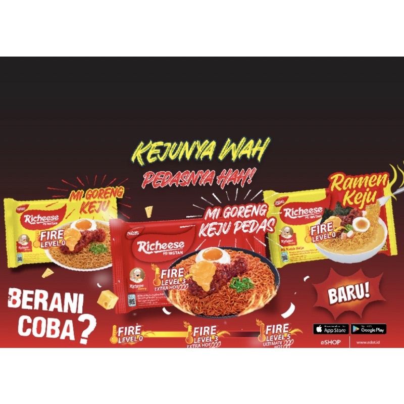 Mie Richeese mie instant keju 74gr