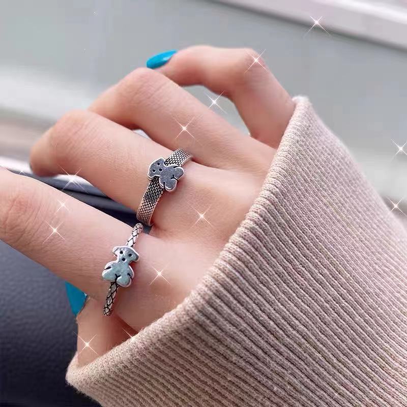 Beruang ring wanita niche adjustable pasangan bukaan semua yang sesuai dengan in selebriti Internet