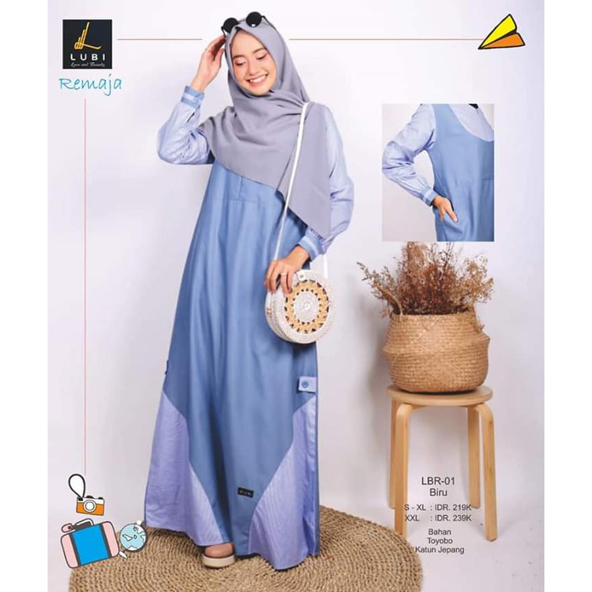 LBR 01 Lubi Gamis Remaja Abu