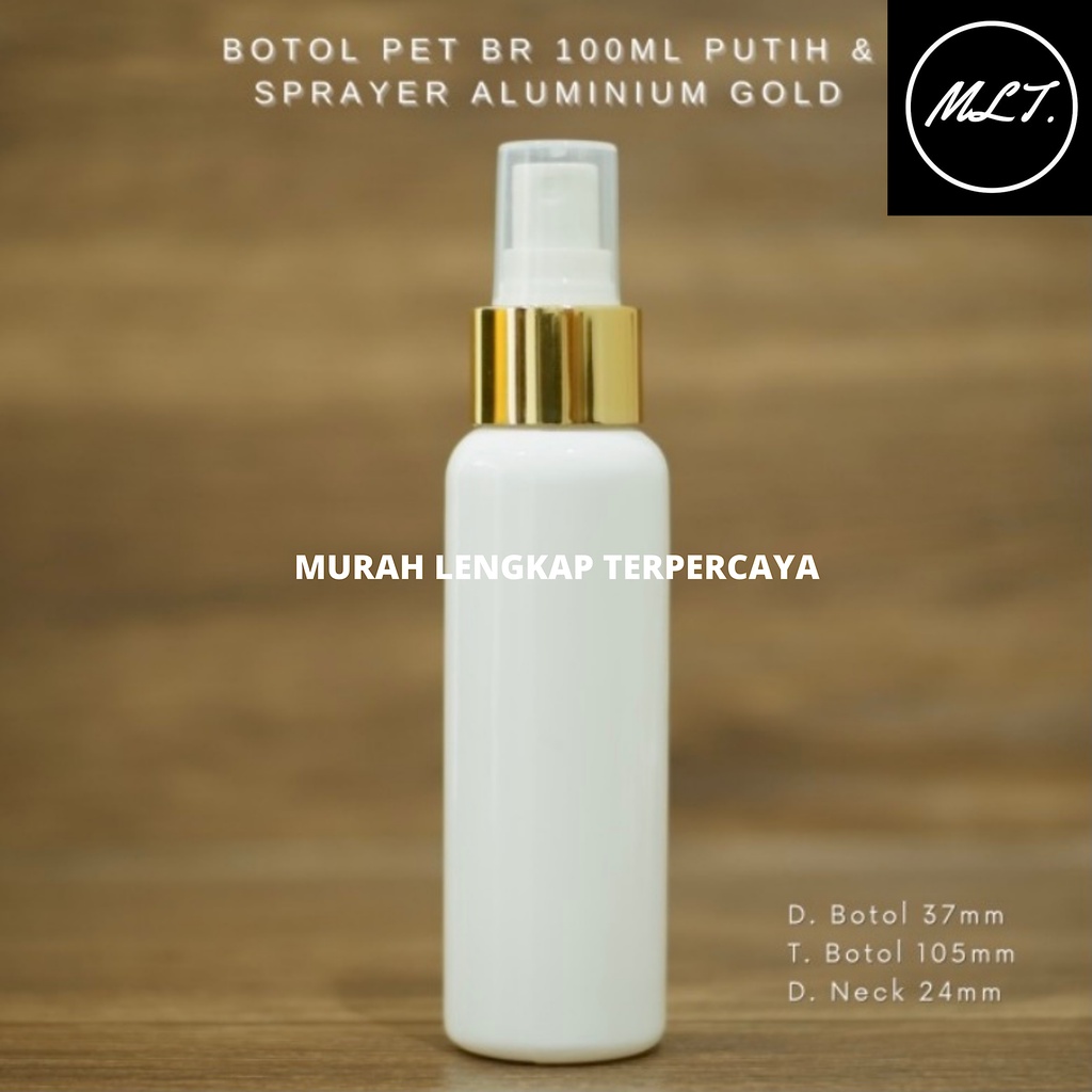 BOTOL 100ML PUTIH SPRAY GOLD / SPRAY GOLD BOTOL 100 ML PUTIH