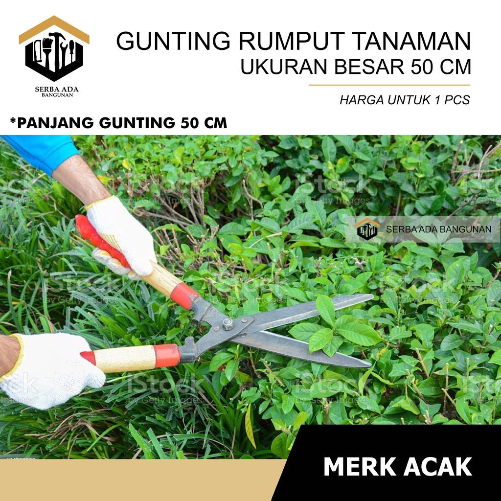 Gunting Rumput Dahan Ranting Pagar Kebun Besar - Gunting Rumput Besi Tajam Alat Berkebun