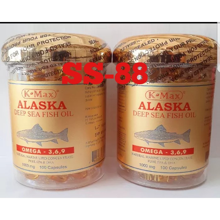 K MAX ALASKA DEEP SEA FISH OIL  SUPER OMEGA 3 6 9   MINYAK IKAN Murah