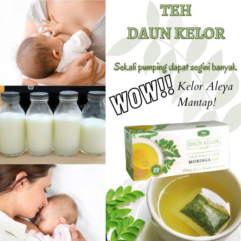 Teh daun kelor moringga aleya teh herbal obat herbal suplemen tubuh pelancar ASI booster aleya