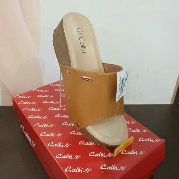 Calbi sandal wanita sandal wedges sandal kekinian premium