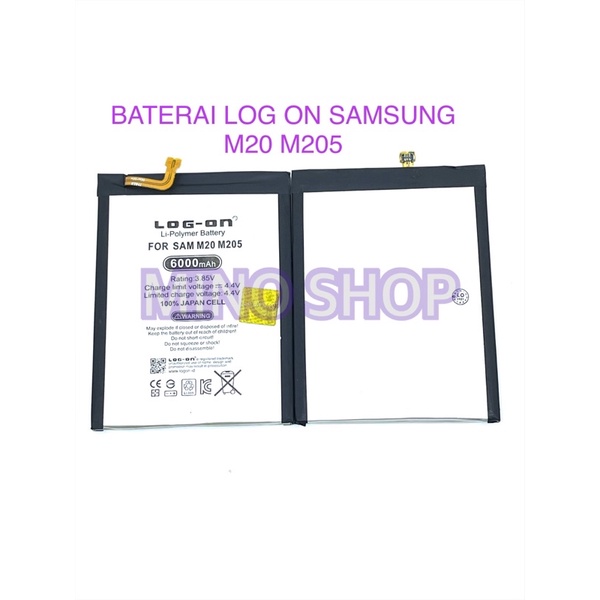 BATERAI SAMSUNG M20 M205 - M30 M305 - LOG ON DOUBLE POWER BATRE