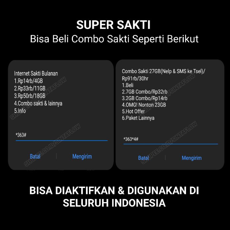 Kartu Sakti Telkomsel 25Gb Combo Simpati As Loop Doubel sakti internet Sakti Nelpon SMS kartu Perdan