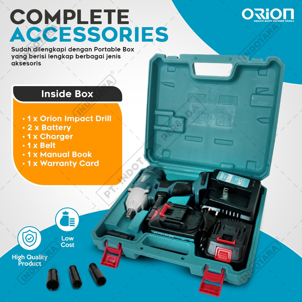 CORDLESS IMPACT WRENCH / mesin impact pembuka baut elektrik Orion CW21