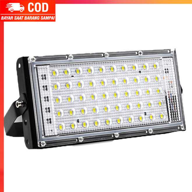 (100% BARANG ORI)  Lampu Sorot Flood Light 4500 Lumens 50W 3000K - A8