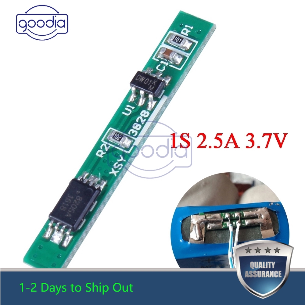 ✈【Fast/COD】✈Modul Board Pelindung Baterai Lithium Polymer BMS pcm 1S 3.7V 2.5A