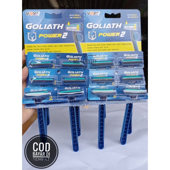 (12pcs) Garuk Cukur Goliath bermata 2 stainless stell pisau alat cukur jenggot kumis