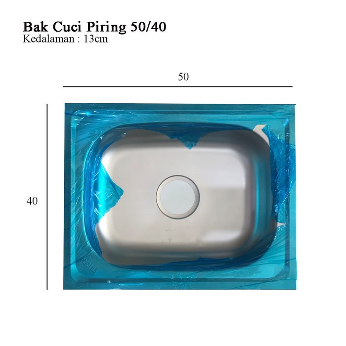 Bak Cuci Piring + Afur / Sink/ Kitchen Set/ Wastafel Cuci Piring 50x40cm bak cuci piring 50 cm + apu