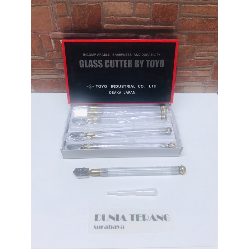 Pemotong Kaca Minyak - Potongan Kaca - Glass Cutting Tool - Glass Cutter Model Toyo