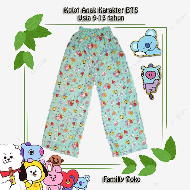 PILIH MOTIF Kulot Anak Perempuan Katun Usia 9th - 13th / Grosir kulot anak,bisa ecer / Celana Kulot Anak / Pilih Motif Kulot anak 9-13 tahun L/KULOT ANAK PEREMPUAN CALLYSTA CALISTA KALISTA CELANA PANJANG CEWEK MOTIF