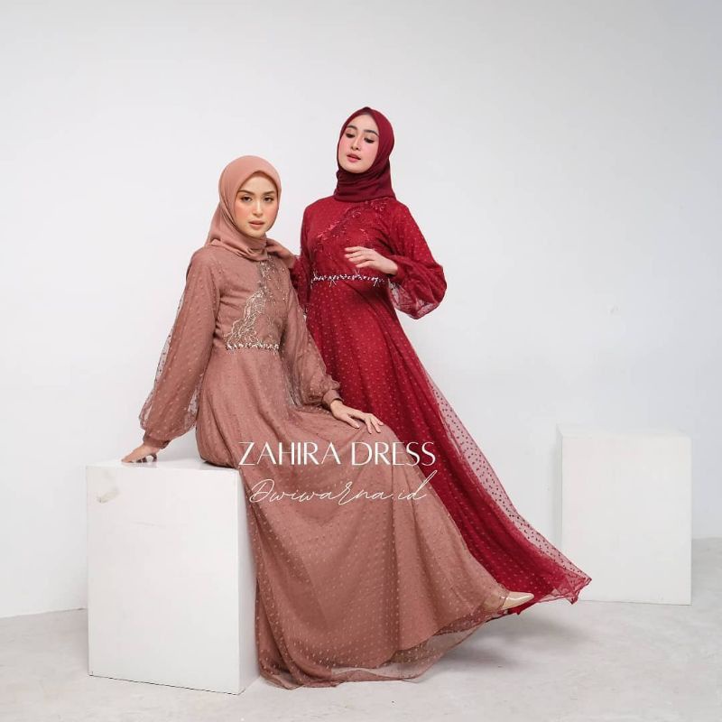 dress Zahira /gaun KONDANGAN/GAUN LAMARAN/GAUN MUSLIM/GAUN BAROKAT/GAUN WISUDA/WEDDING DRESS MURAH