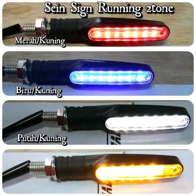 Lampu sen led running sen 2 warna vixion tiger xbr ninja rr xabre vario aerox dll