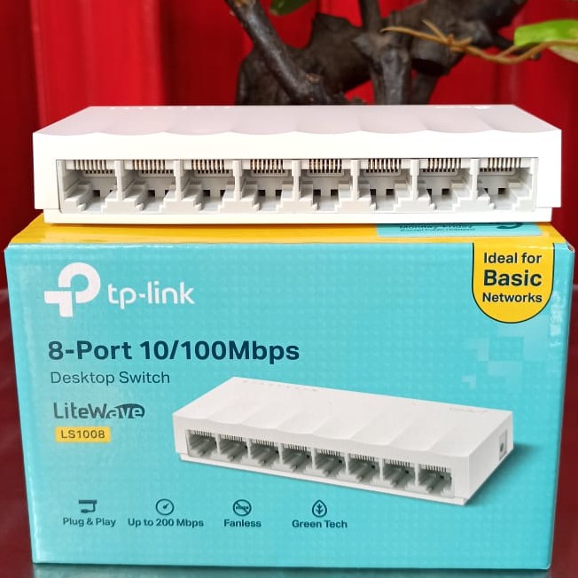 LS1008 | SWITCH HUB TP-LINK TL-LS1008 8 PORT 100 MBPS ORIGINAL RESMI